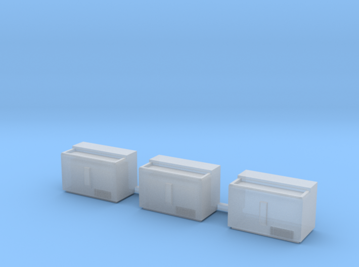S-Scale 1950's Soda Cooler (3-Pack) 3d printed