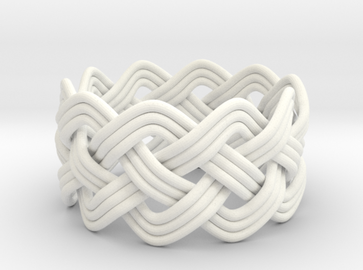 Turk's Head Knot Ring 4 Part X 10 Bight - Size 10 3d printed