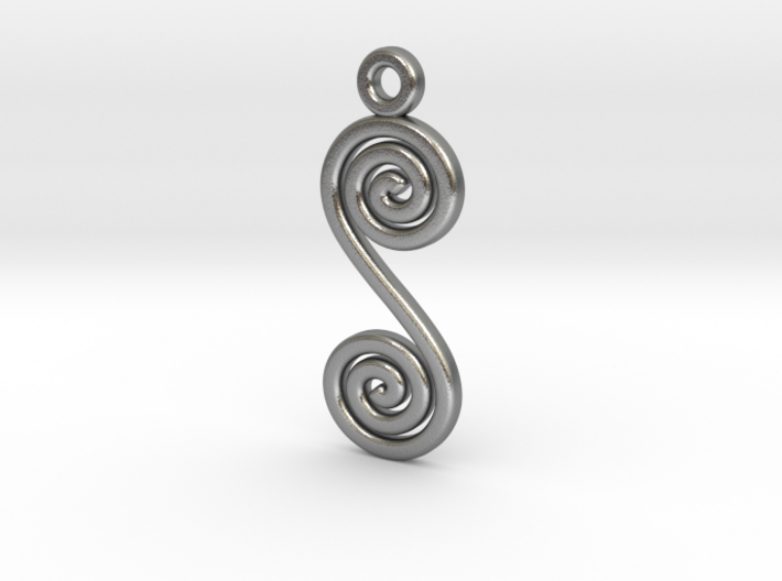 Spirals earring or pendant 3d printed