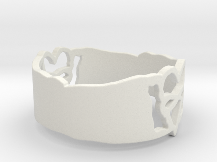 Poly Heart Ring Size 8.5 3d printed