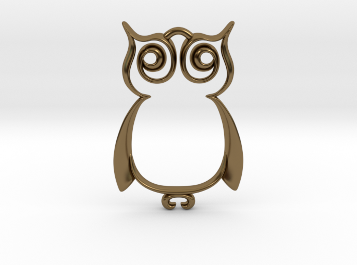 The Owl Pendant 3d printed
