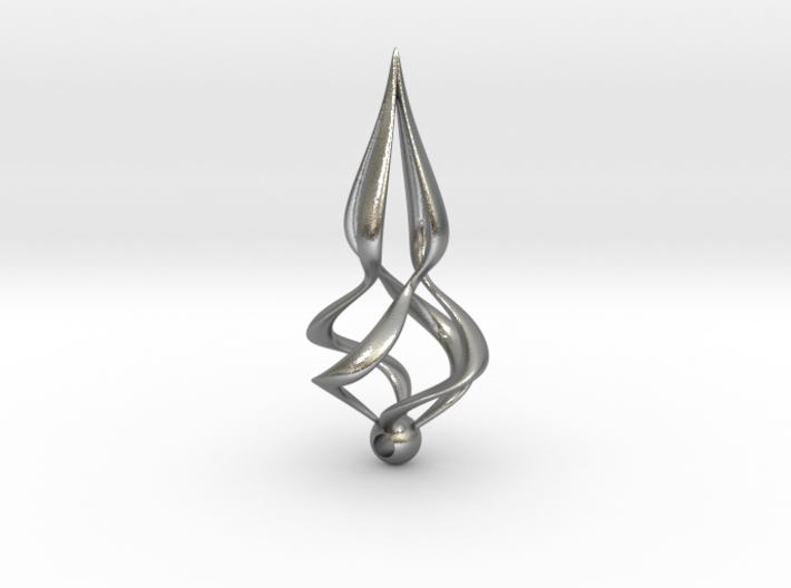 Twisted (Earring or Pendant) 3d printed