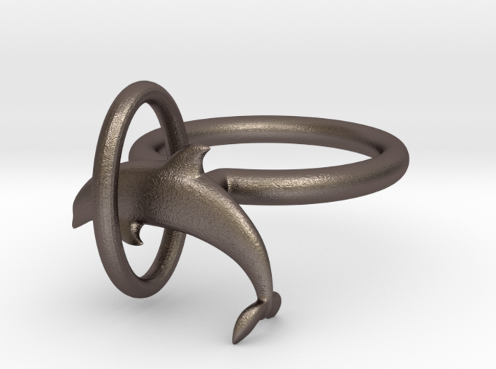 Dolplin Ring (US Size11) 3d printed