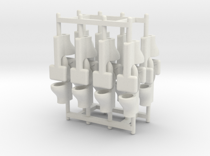 HO Scale (1:87) Commode, 16 pieces 3d printed