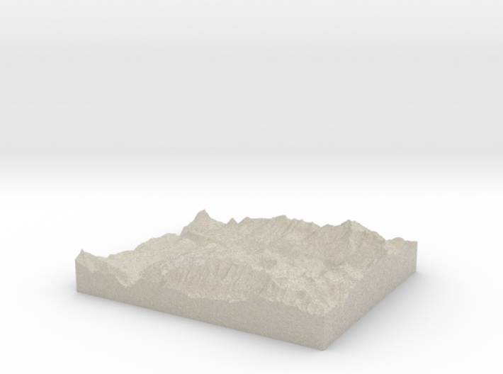 Model of Mountain Village 3d printed