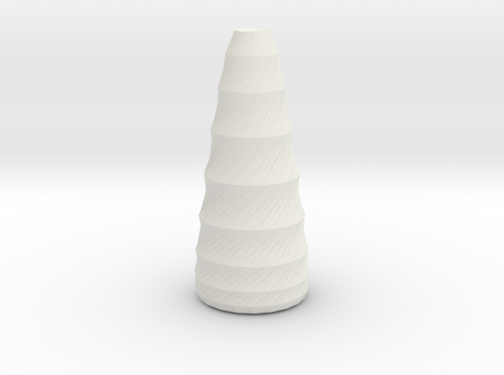twisted long vase 3d printed
