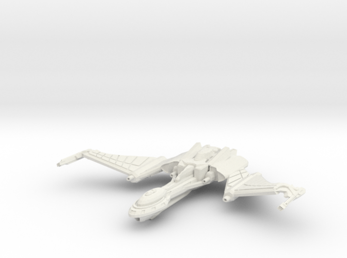 Qu'Hegh Bird Of Pray Class Cruiser -wings Up- 3d printed