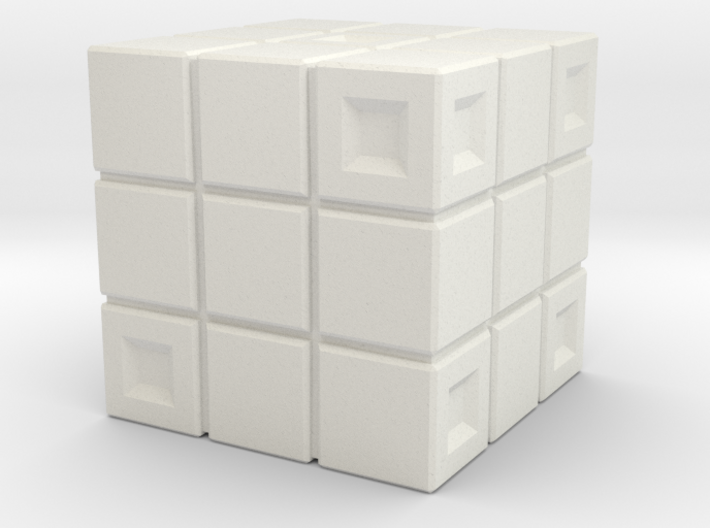Rubik's Cube Inspired Die 3d printed