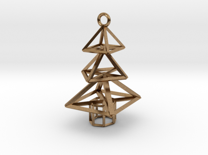 Modern Christmas Tree Earrings 3d printed