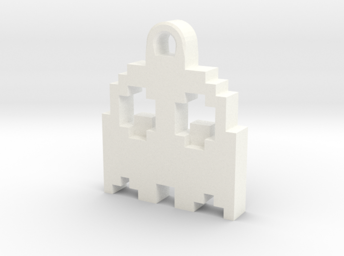 Pac Man Ghost 8-bit Earring 2 (looks down | moving 3d printed