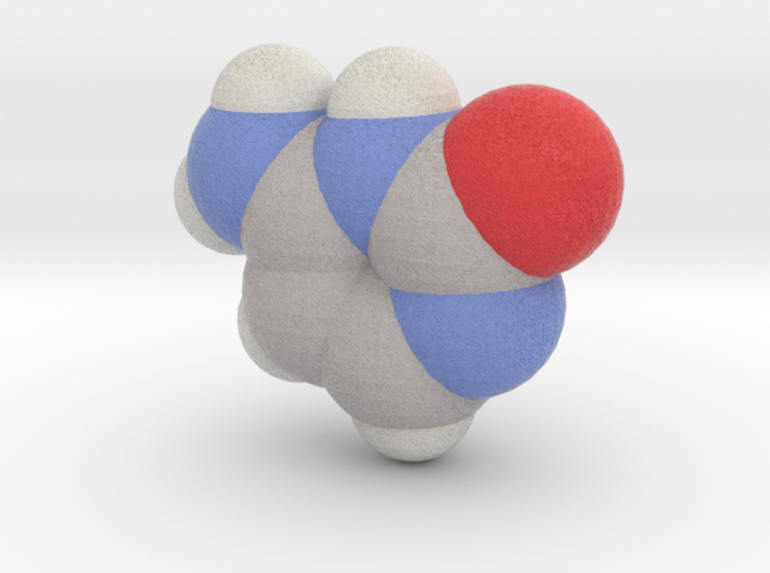 Cytosine molecule (x40,000,000, 1A = 4mm) 3d printed