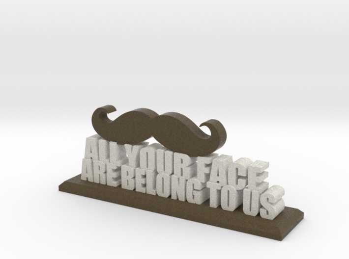 Mustache of Power 3d printed