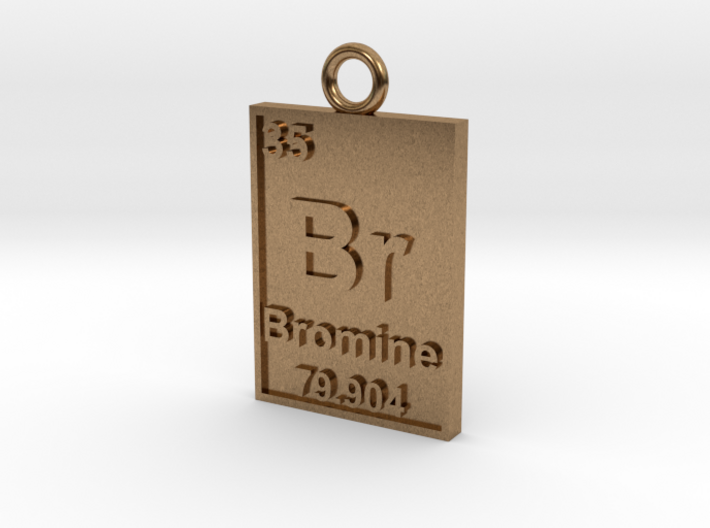 Bromine Periodic Table Pendant 3d printed