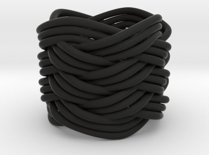 Turk's Head Knot Ring 7 Part X 4 Bight - Size 1 3d printed