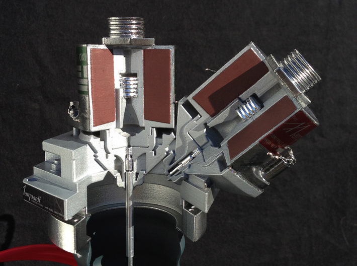Apollo RCS Engine Head Cutaway 1:1 3d printed