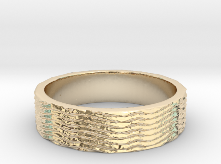 Quantum Energy Wave Ring Size 7 3d printed