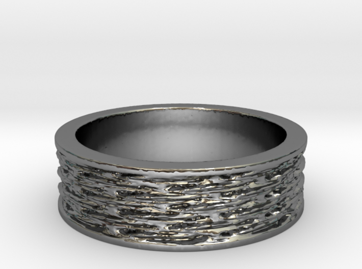 Waves of Matter and Mass Ring Size 7 3d printed