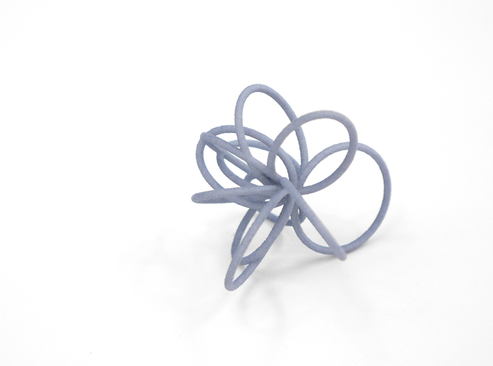 Flora Ring B (Size 8) 3d printed Custom Dyed Color (Azurite)