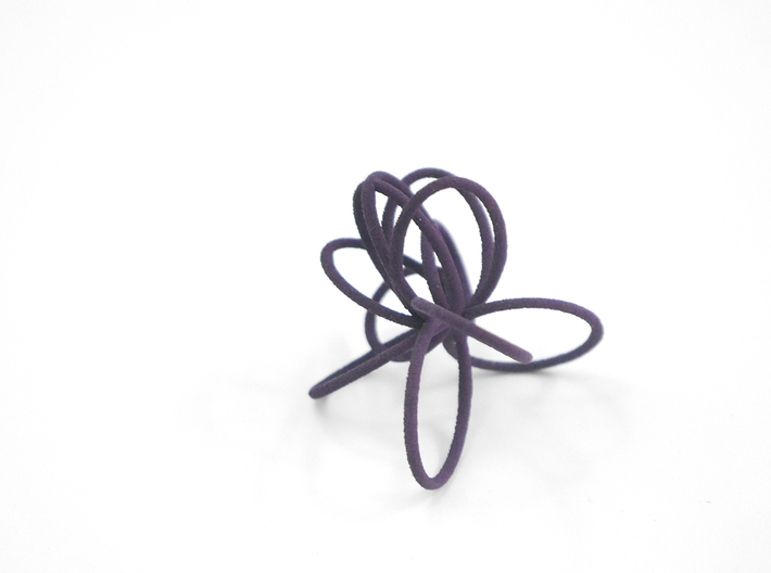 Flora Ring B (Size 8) 3d printed Custom Dyed Color (Midnight)