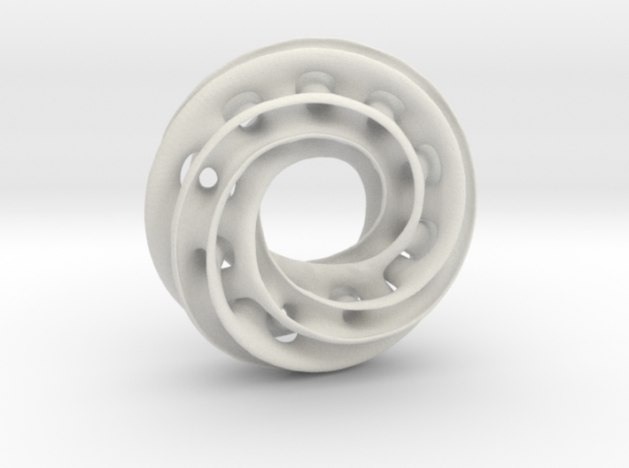 Twisty Torus with Spokes &amp; Holes 3d printed