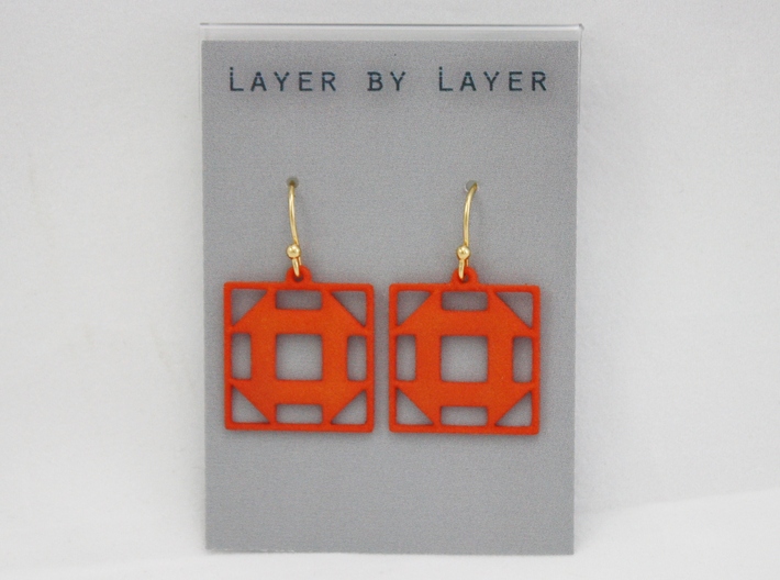 Churn Dash Earrings 3d printed Earring Wire and Earring Card Not Included in Purchase