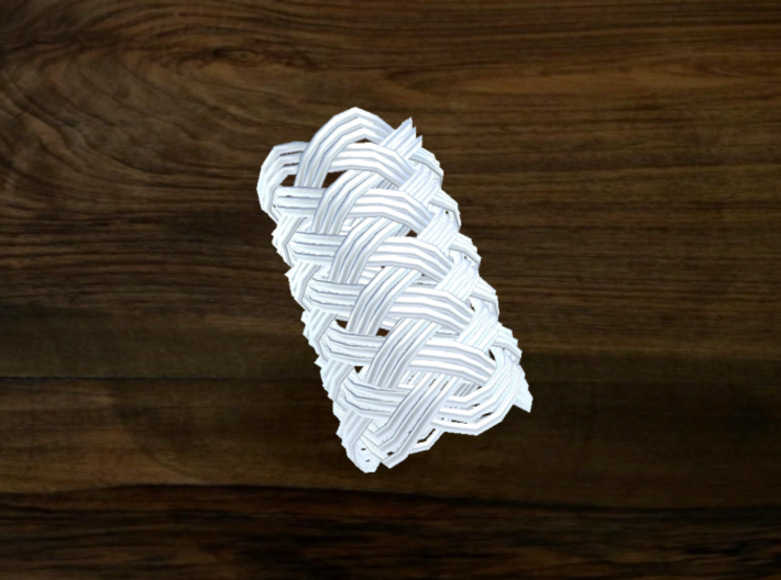 Turk's Head Knot Ring 12 Part X 6 Bight - Size 0 3d printed 