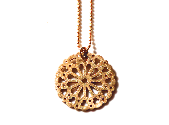 Religion Rose Pendant 3d printed Matte brass (not available here)