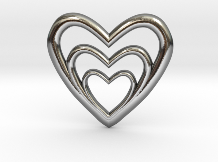 Heart Necklace - Customizable 3d printed 