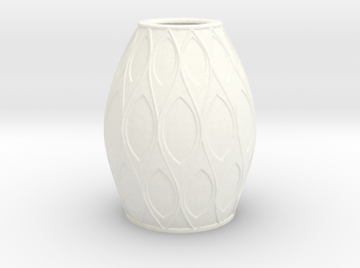 Oval Closed Pattern Vase Medium 3d printed
