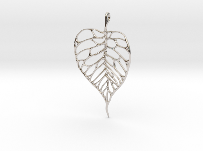 Heart Shaped Leaf Pendant: 5cm 3d printed