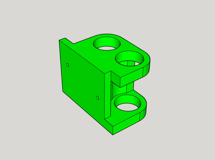 DJI F450 Low Profile Gimbal Mount 3d printed Isometric view of mount from 3D Design Software