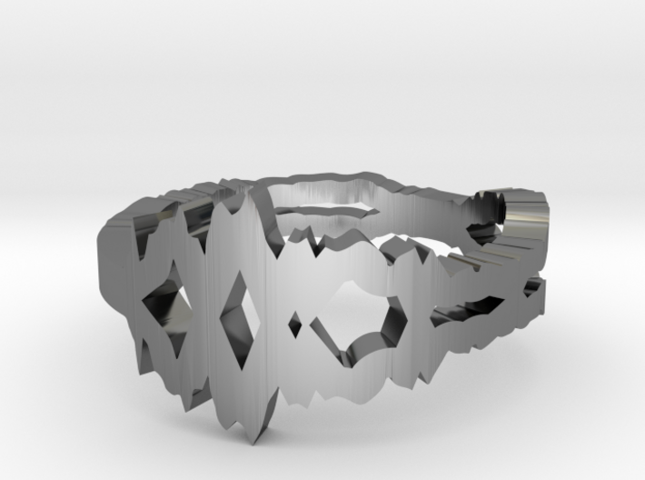 "I Love You" Sound Wave Ring 3d printed 