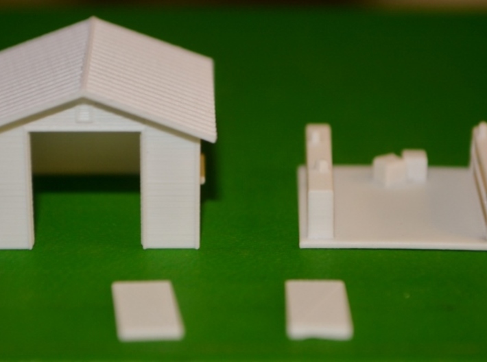 HO-Scale Backyard Shed (Revised) 3d printed Production Sample (N-Scale Version)