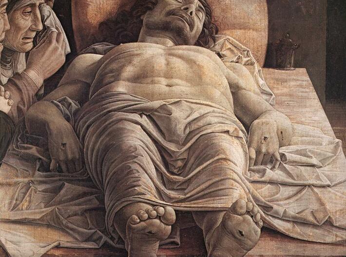 The Goddess of Tranquillity 3d printed “Dead Christ” by renaissance artist Andrea Mantegna.
Note the artists use of perspective.
