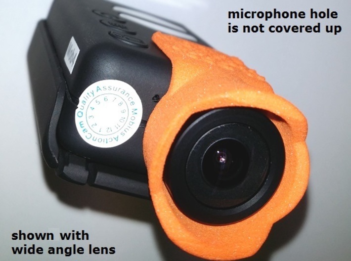 Mobius Action Cam Lens Hood V2.2 - FPV protection 3d printed lens hood does not cover the microphone hole