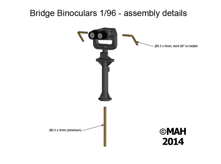 Bridge Binoculars 1/96 x 4 3d printed