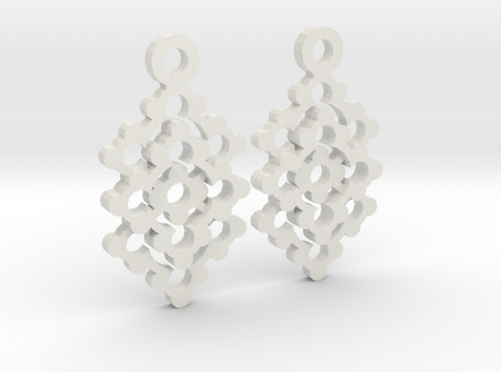 Circle Pattern Earrings 3d printed