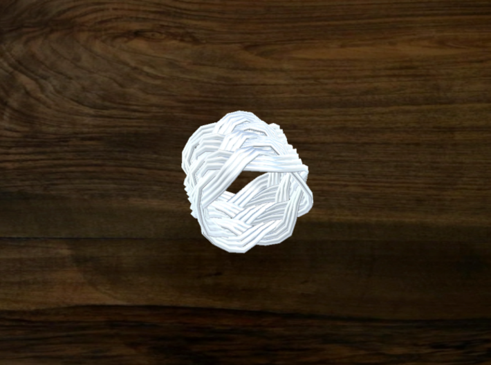 Turk's Head Knot Ring 6 Part X 6 Bight - Size 0 3d printed