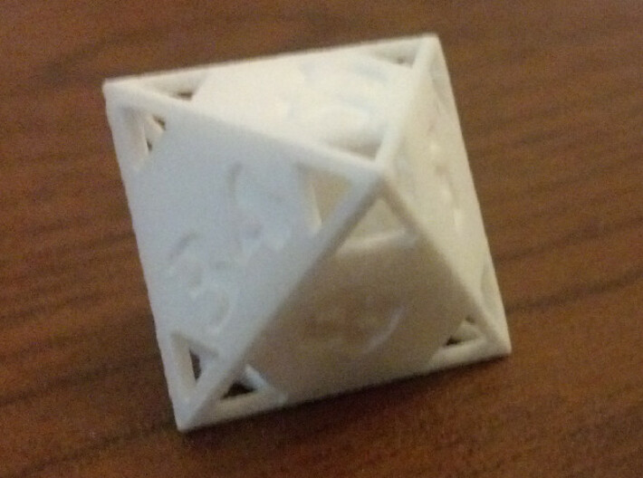 Fibonacci &quot;Doubling&quot; Octahedron 3d printed WSF, uncolored and uninked.
