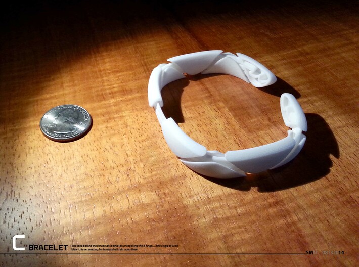 C bracelet 3d printed 