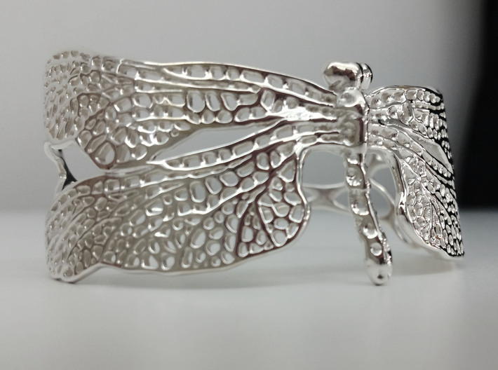 Dragonfly sizes XS-XL 3d printed premiumsilver
