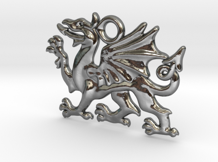 Welsh dragon charm 3d printed 