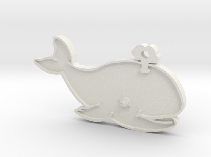 Blue Whale Keychain 3d printed
