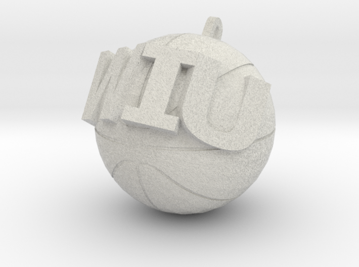 WIU Basketball charm 3d printed