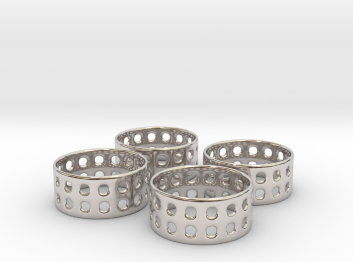 Double Bubble Napkin Rings (4) 3d printed