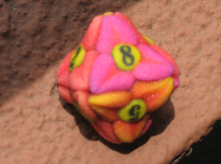 Flower Dice (Small) 3d printed D8