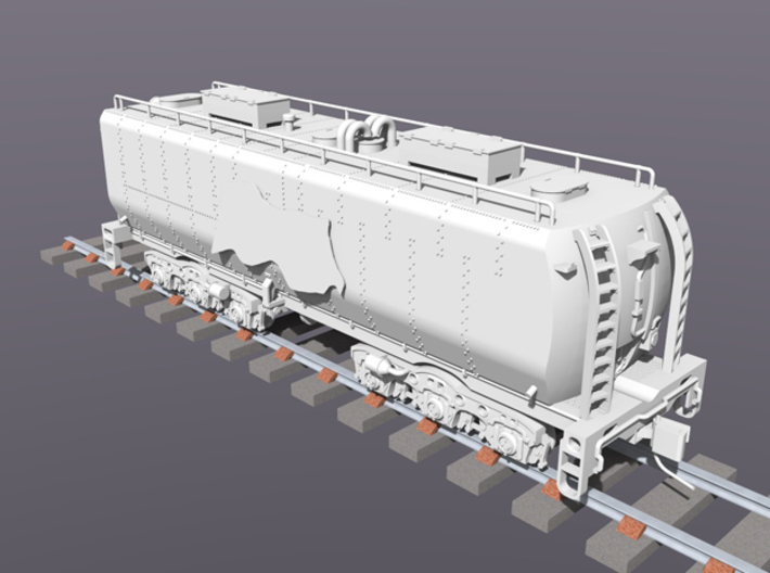 UP Water Tender HO Scale 1:87 Chassis & Parts 3d printed 