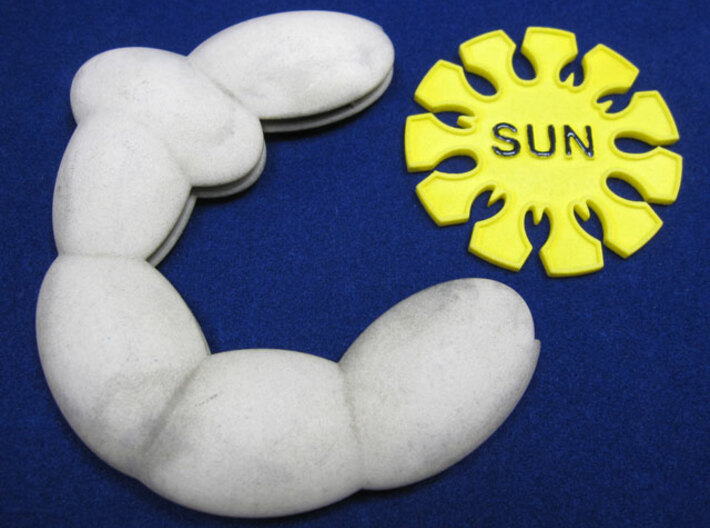 Rising Sun 3d printed Sun removed from the cloud