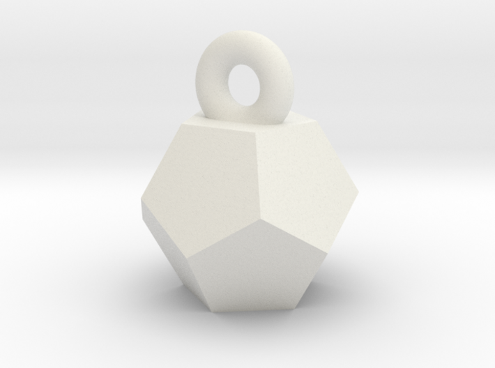 Solid Dodecahedron charm 3d printed