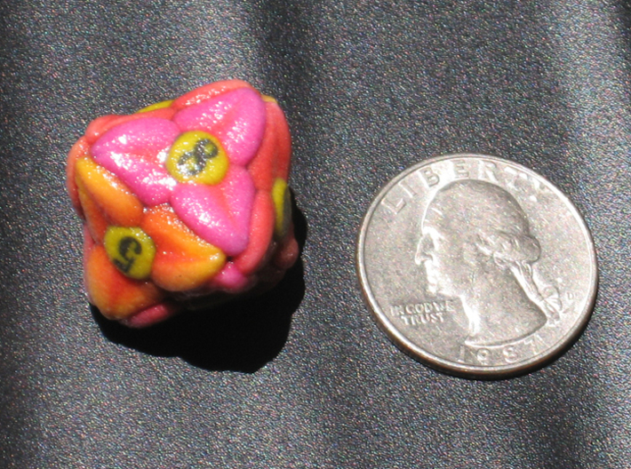 Flower D8 (Small) 3d printed After giving it a spray on clear coat.